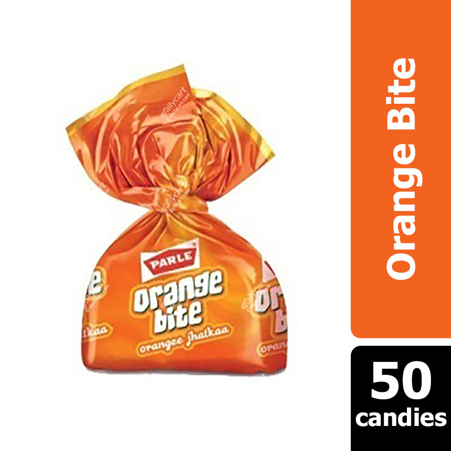 Parle Orange Bite Candy, 50 Pieces