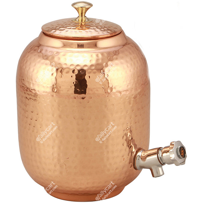 Pure Copper Hammered Water Capsule, 4 litre