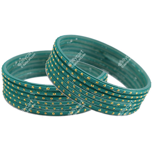 Radium Green Glass Bangles, Size - 2.8