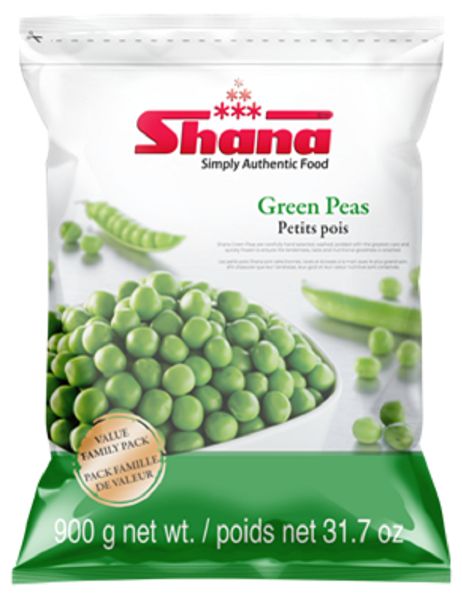 Shana Green Peas, 900 g, (Frozen)