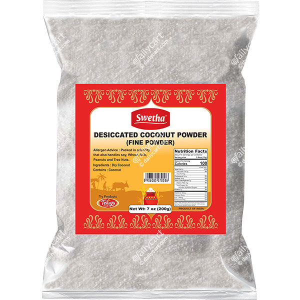 Swetha Desiccated Coconut Powder (Fine), 200 g