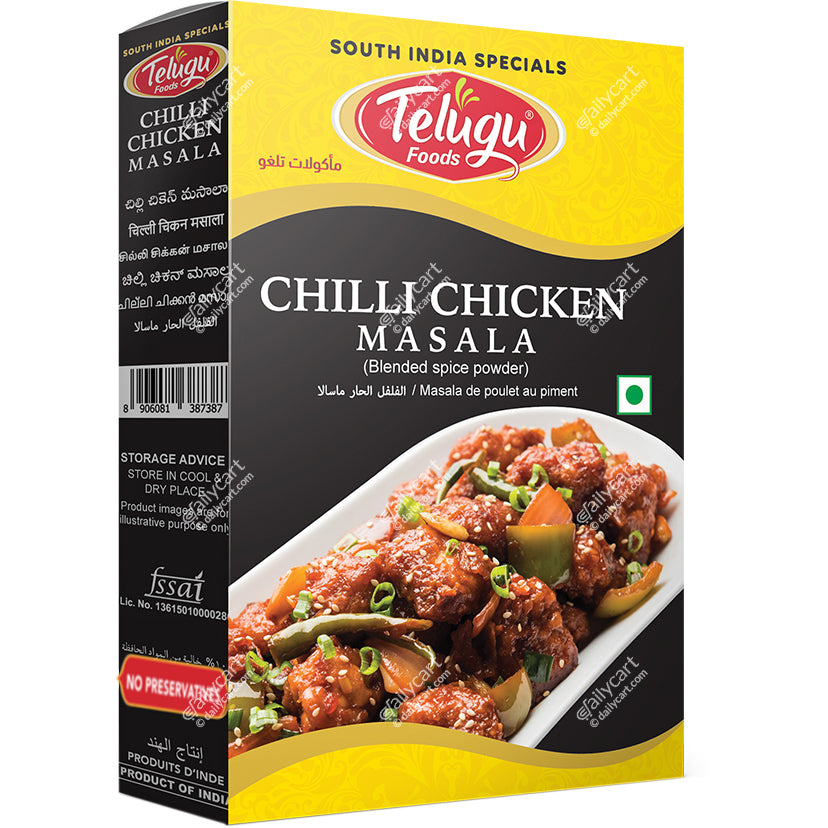 Telugu Foods Chilli Chicken Masala, 50 g