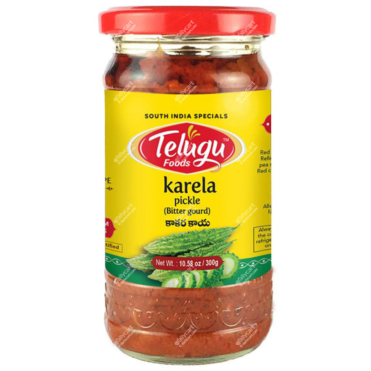 Telugu Foods Karela Pickle, 300 g