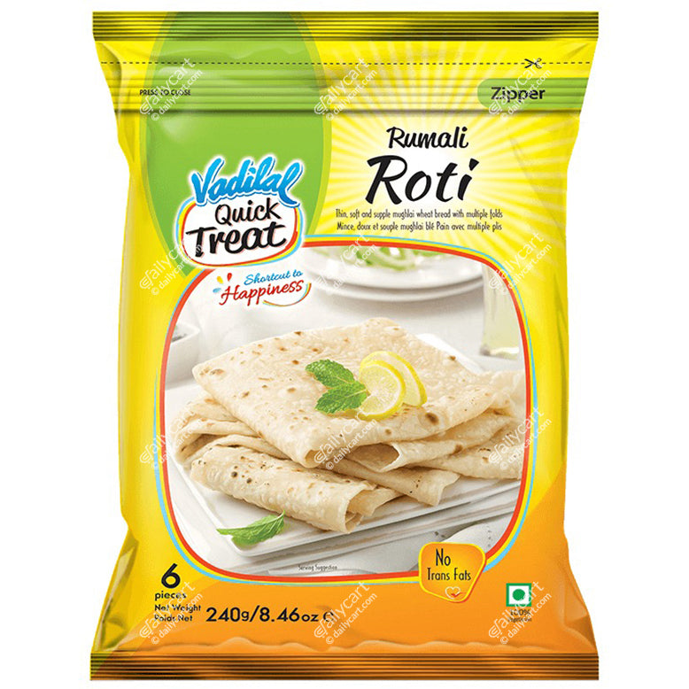 Vadilal Rumali Roti, 6 Pieces, 240 g, (Frozen)