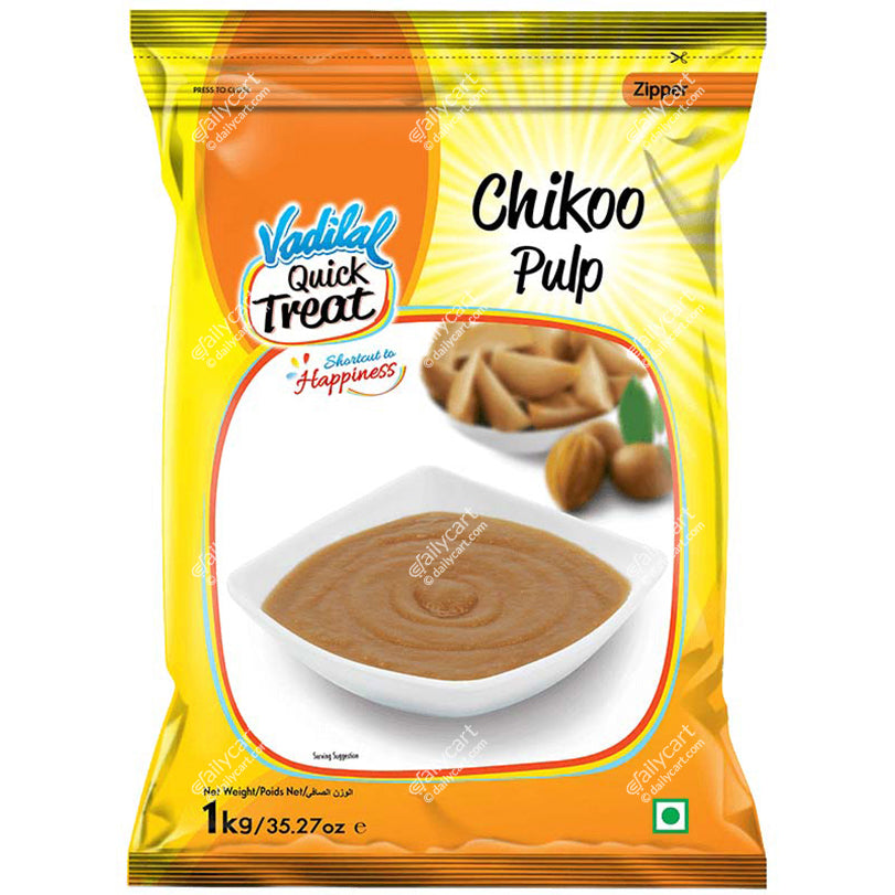 Vadilal Chikoo Pulp, 1 kg, (Frozen)
