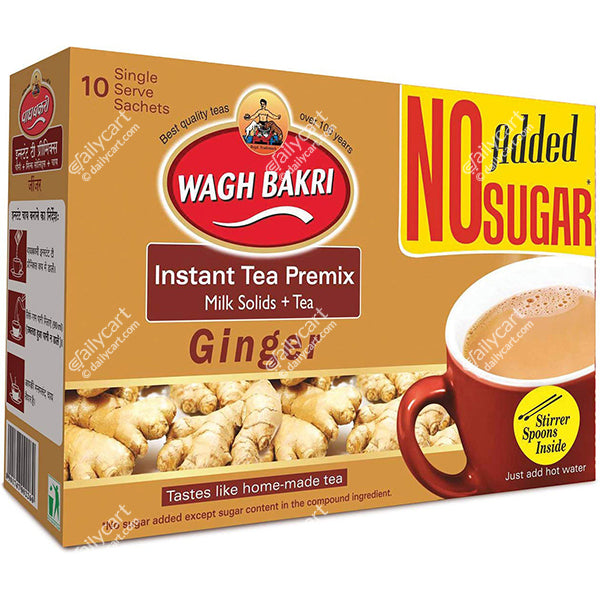 Wagh Bakri Instant Unsweetened Ginger Tea, 10 Sachets, 140 g