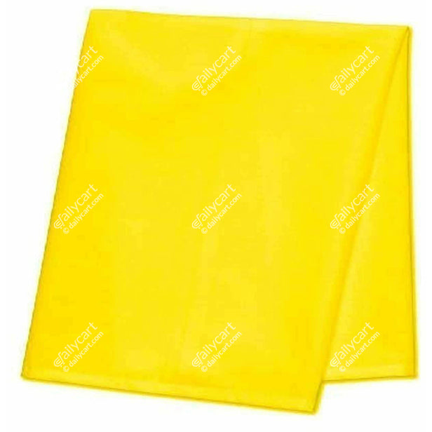 Yellow Pooja Cloth - Silky, 1 Piece