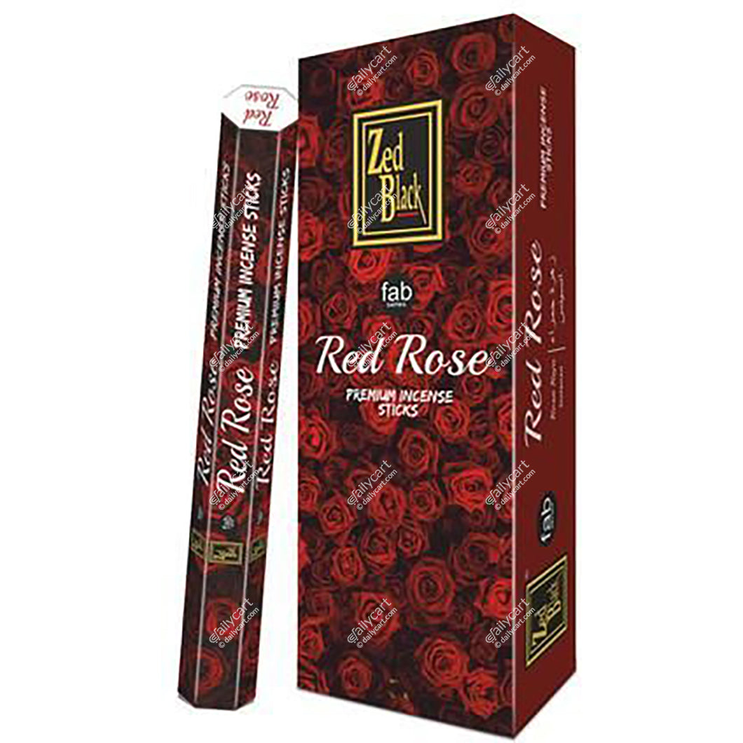 Zed Black Red Rose, 20 Sticks, Pack of 6 Tubes