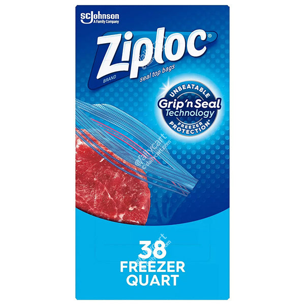Ziploc Freezer Quart Bags, 54 Count