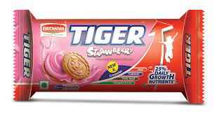Britannia Tiger Kremz Strawberry Biscuits, 70 g