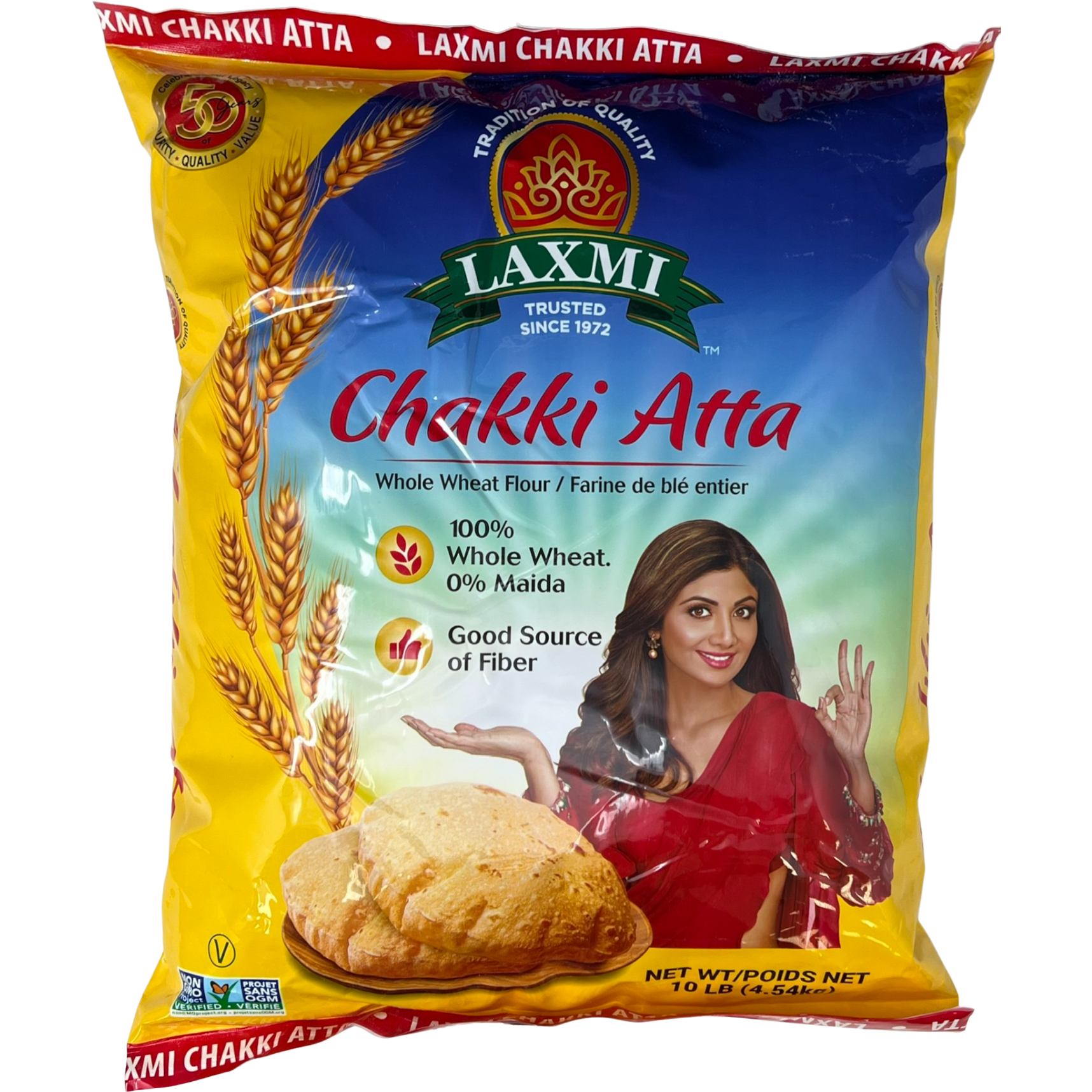 Laxmi Whole Wheat Chapati Atta, 10 lb