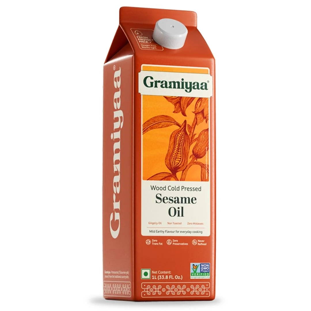 Gramiyaa Sesame Oil - Cold Pressed, 1 litre