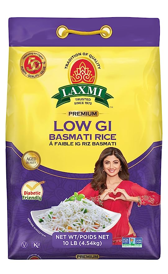 Laxmi Low GI Basmati Rice, 10 lb