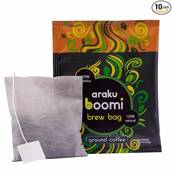 Araku Boomi Ground Coffee Bags, 10 Count