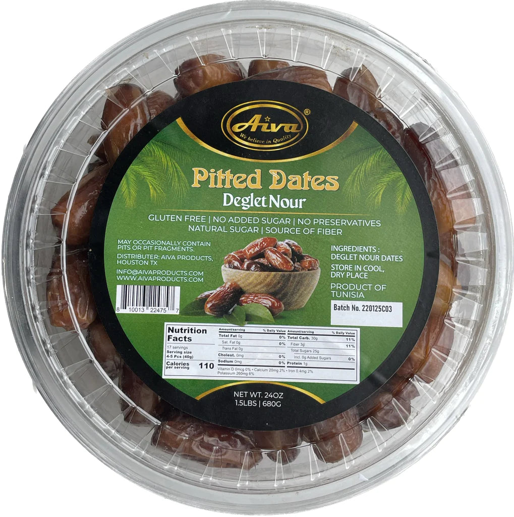 Aiva Deglet Nour Pitted Dates, 680 g