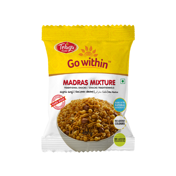 Telugu Foods Madras Mixture, 150 g , BUY 1 GET 1 FREE, Mix N Match - Add Your 2nd Pack to Cart