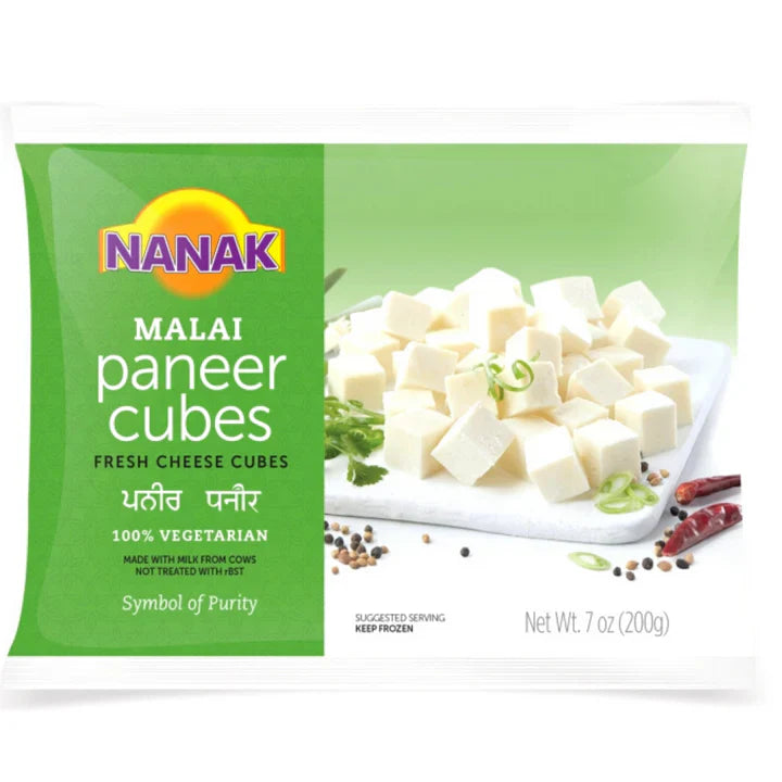 Nanak Paneer Cubes, 200 g, (Frozen)