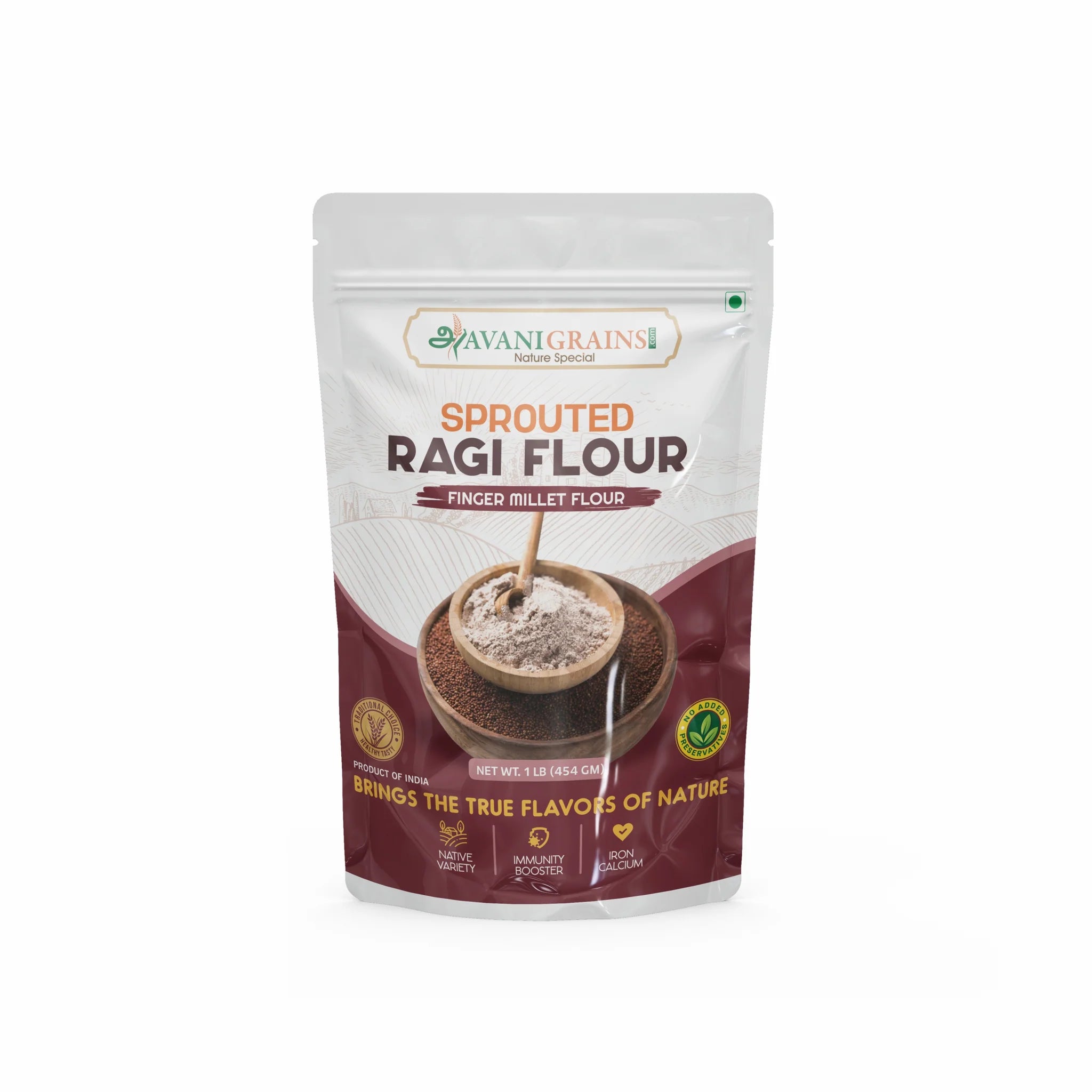 Avani Grains Sprouted Ragi Flour, 2 lb