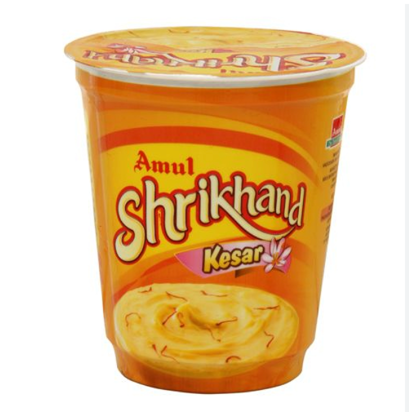 Amul Shrikhand Kesar (Saffron), 500 gm, (Frozen)