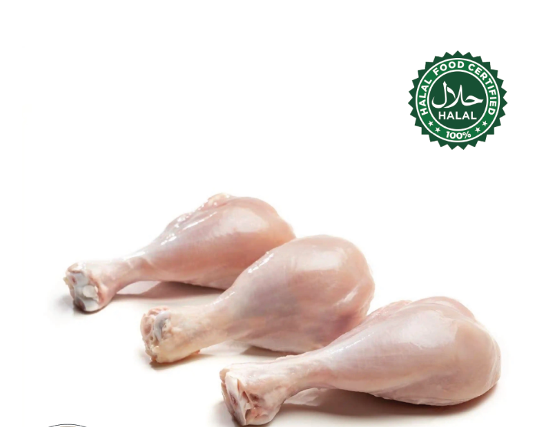 Chicken Drumsticks (Halal - Without Skin), 1 lb