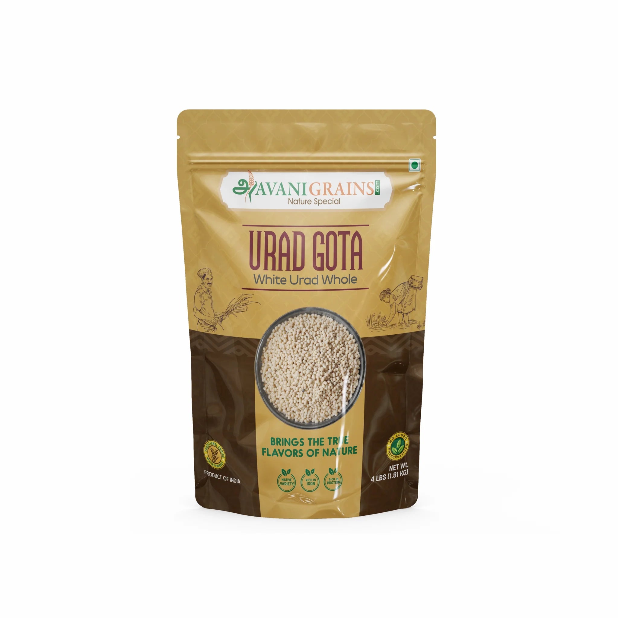 Avani Grains Native Urad Gota, 4 Lbs
