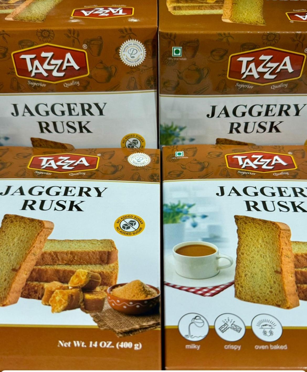 Tazza Jaggery Rusk, 400 gm