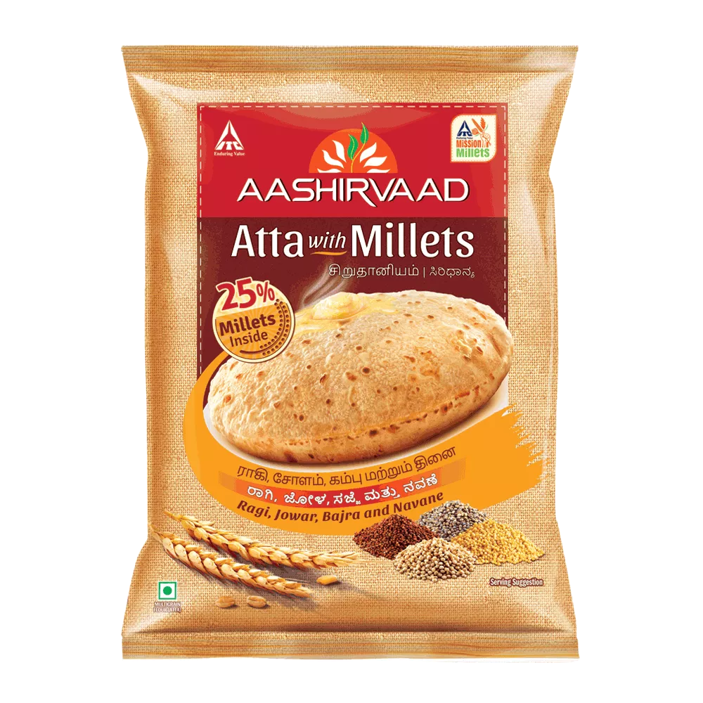 Aashirvaad Atta With Millets, 10 lb