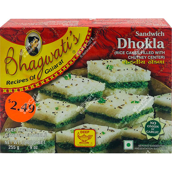 Bhagwati's Sandwich Dhokla, 255 g, (Frozen)