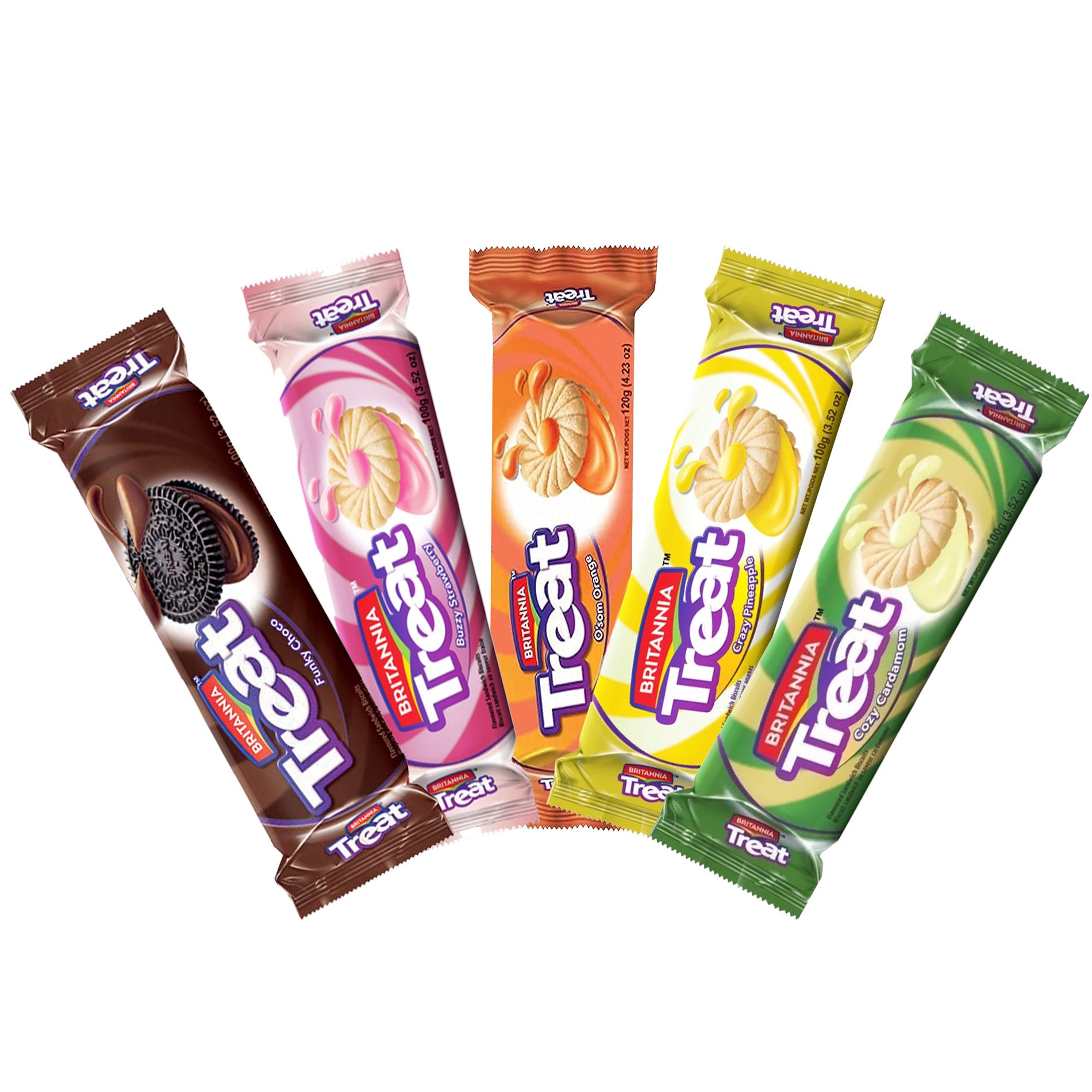 Britannia Treat Biscuits - Variety Pack, 5 Flavors, 500 g