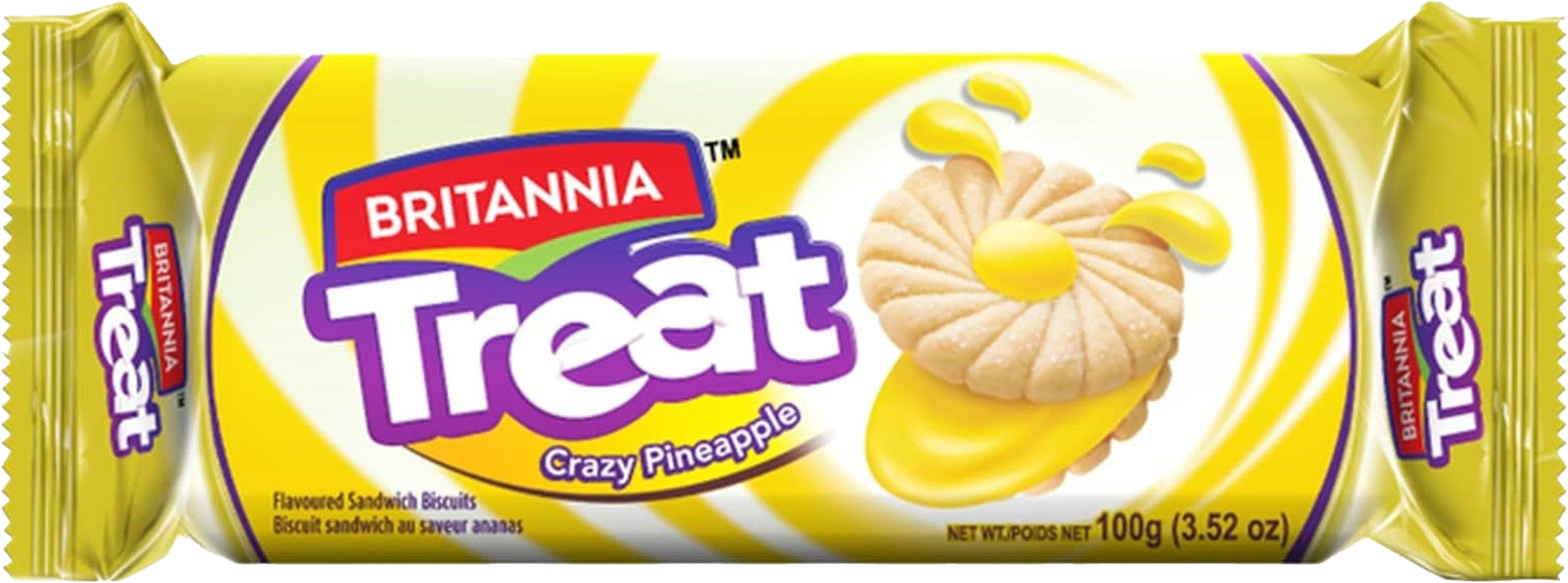 Britannia Treat Pineapple Sandwich Biscuits, 120 g