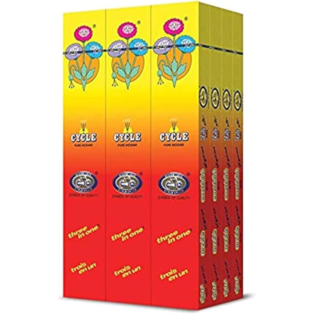 Cycle 3-1 Agarbatti, 14 g, Pack of 12