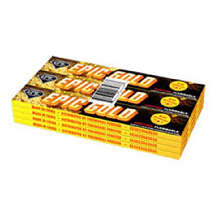 Epic Gold Sparklers, 10" long, 8 Sparklers in Pack, 12 Pack