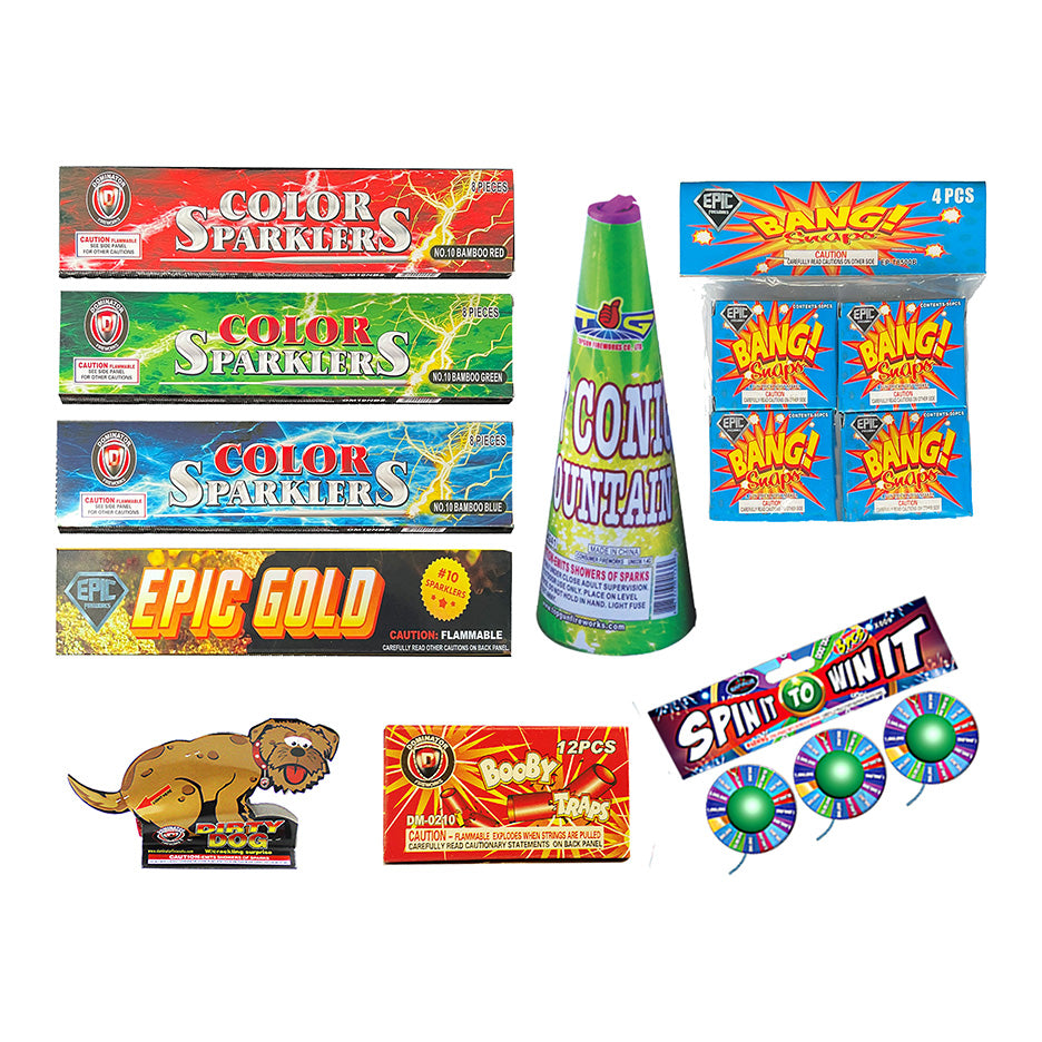 Diwali Firecrakers Variety Pack - Small, 9 Varieties