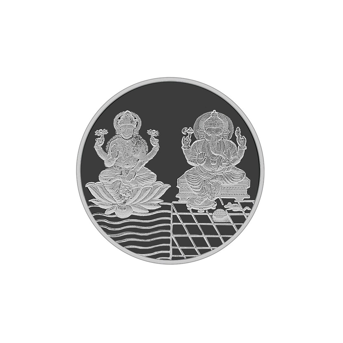 Pure 999 Silver Coin - Laxmi & Ganesha, 10 g (74616)