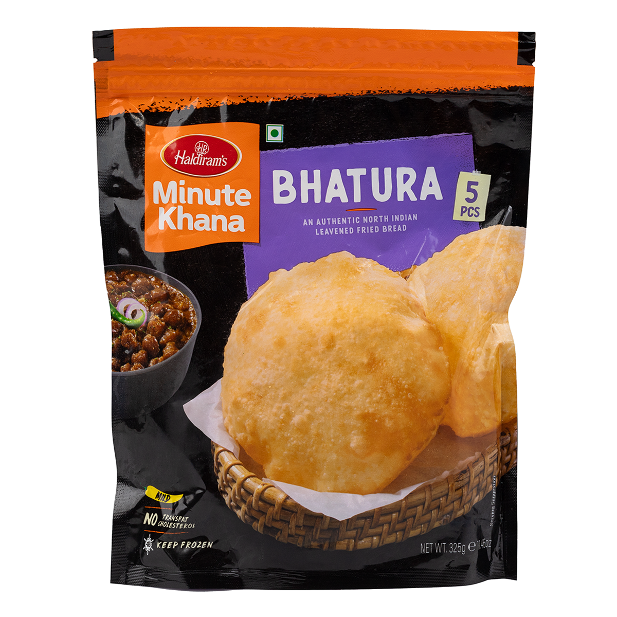 Haldiram's Bhatura, 5 Pieces, 325 g, (Frozen)