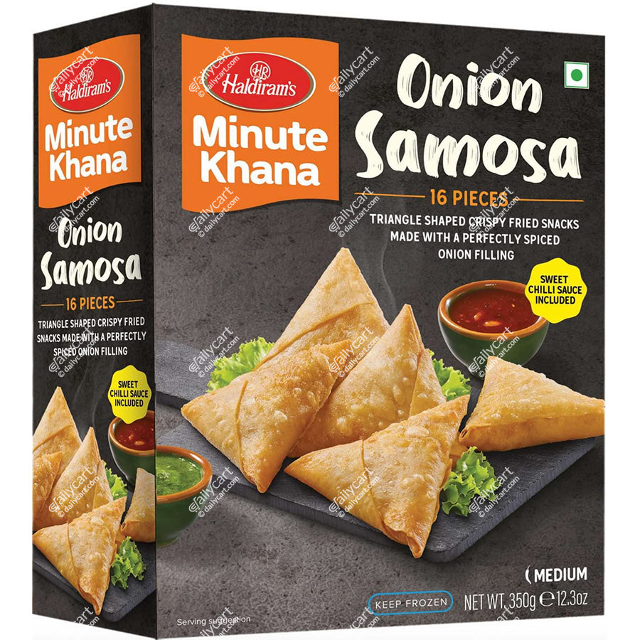 Haldiram's Onion Samosa, 12 Pieces, 350 g, (Frozen)