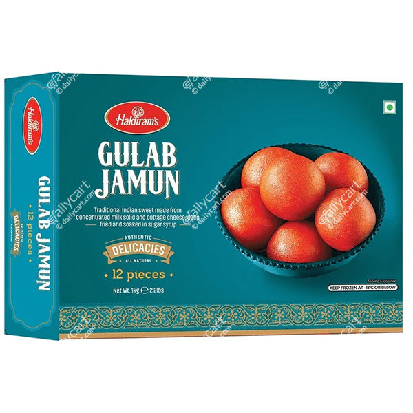 Haldiram's Gulab Jamun, 12 pieces, 1 kg, (Frozen)