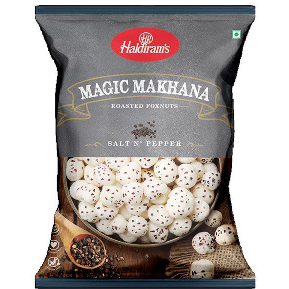 Haldiram's Magic Makhana Roasted Foxnuts, Popped Lotus Seeds - Salt & Pepper, 30 g