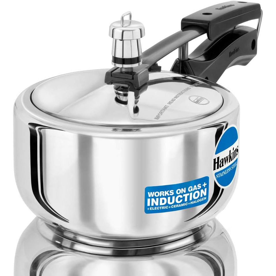 Hawkins Stainless Steel Pressure Cooker, 2 litre (HSS20)