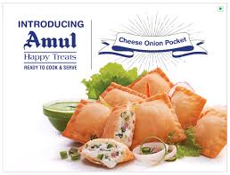 Amul Cheese Onion Samosa Pocket, 300gm