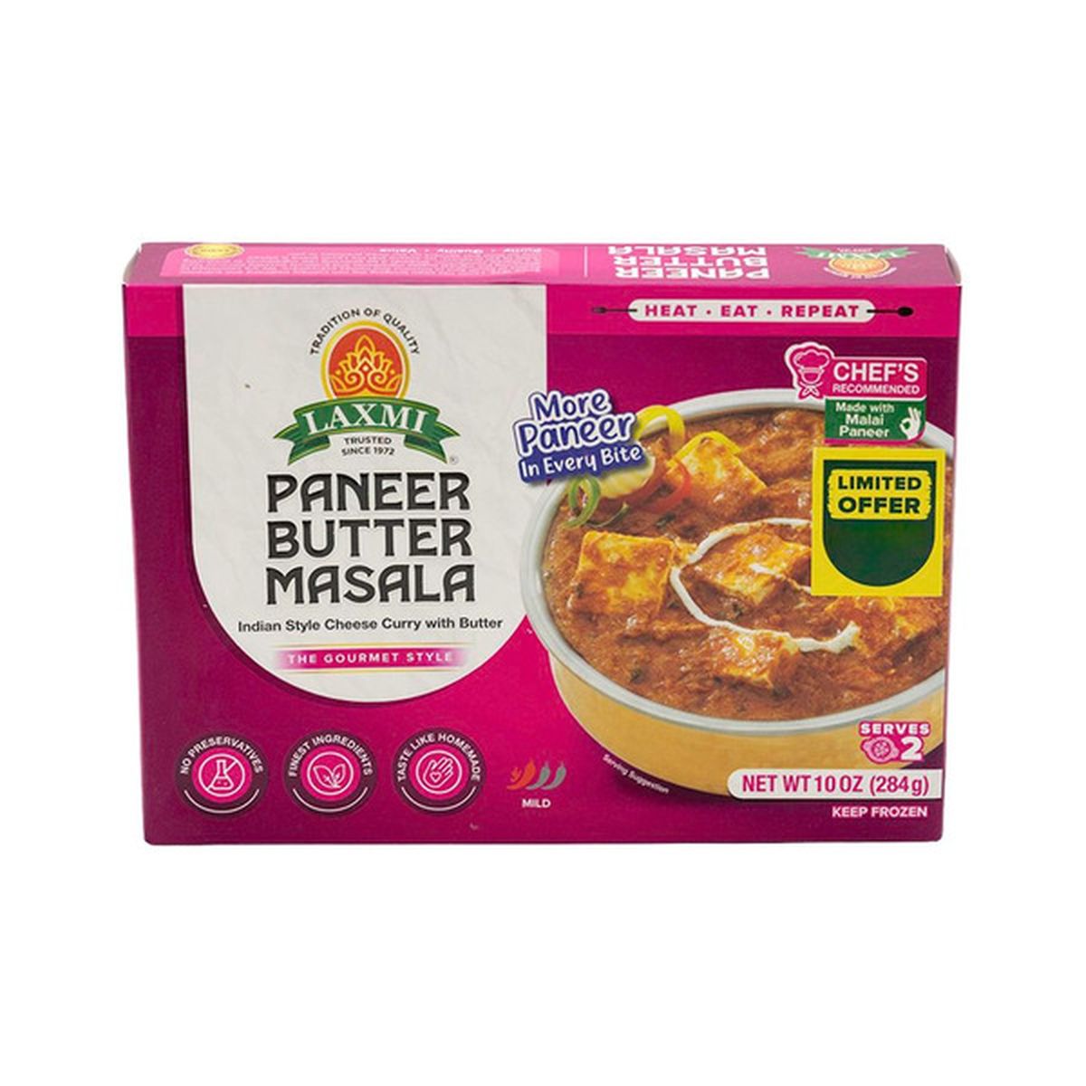 Laxmi Paneer Butter Masala, 284 g, (Frozen)