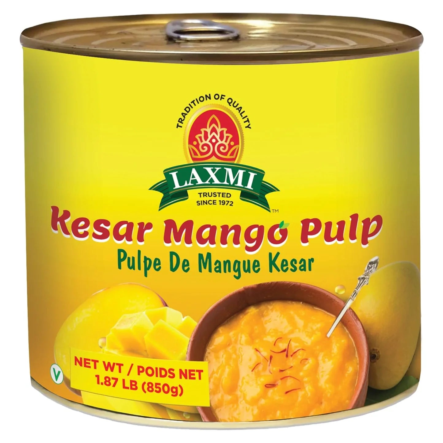 Laxmi Kesar Mango Pulp, 30 oz (850 g)