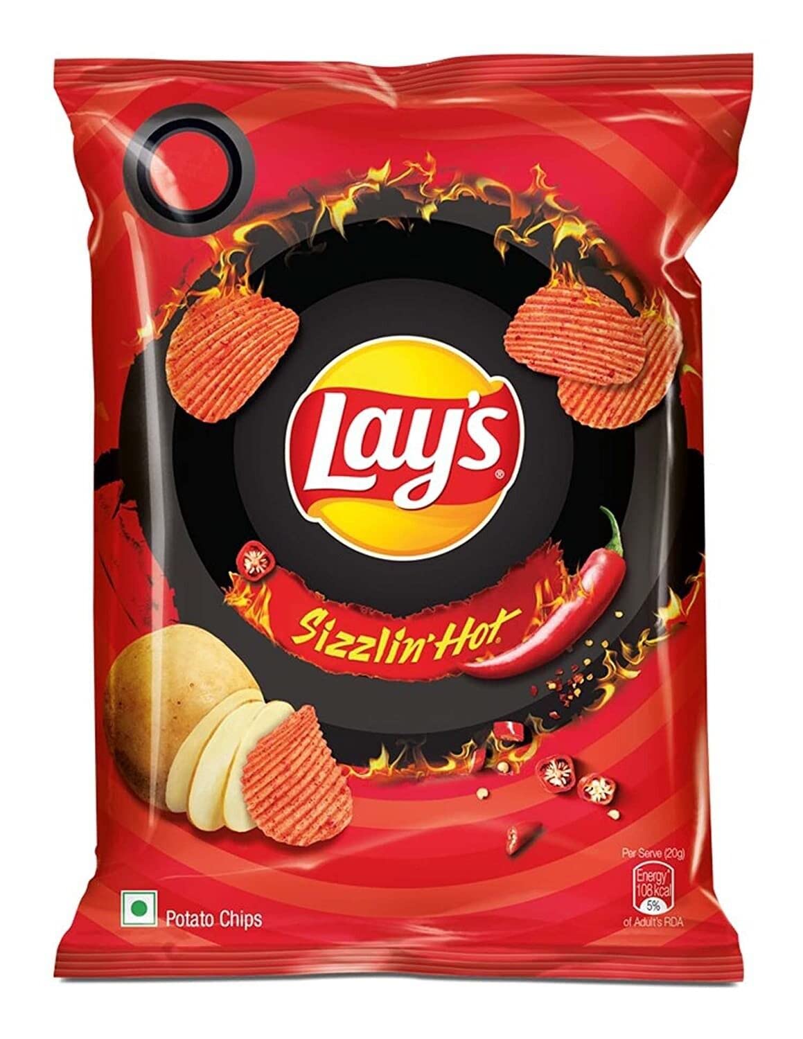 Lay's Sizzlin Hot Potato Chips, 52 g