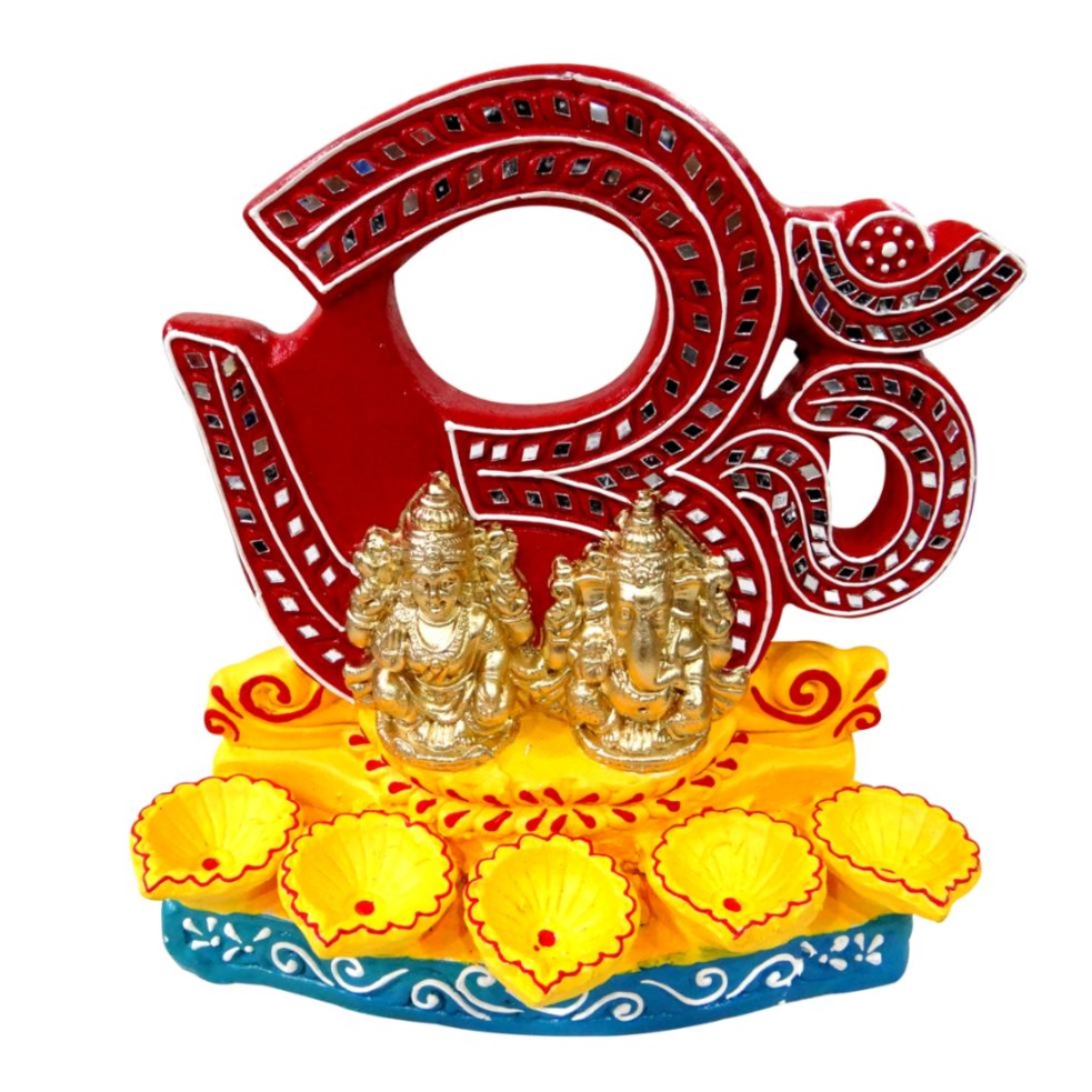 Diwali OM Laxmi Ganesha Diya, 7" high, 1 Piece, (74047)