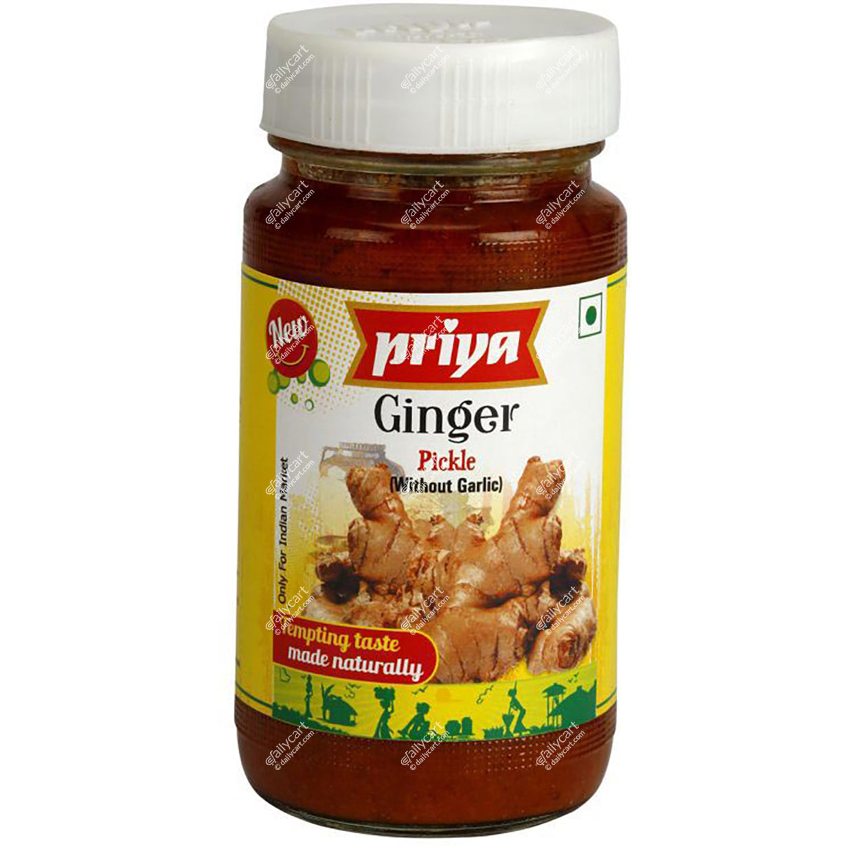 Priya Ginger Pickle Without Garlic, 300 g
