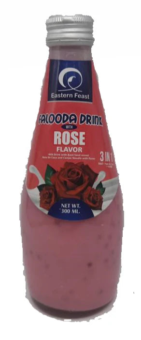 Bhaiyaji Falooda - Rose with Basil Seed Drink, 290 ml