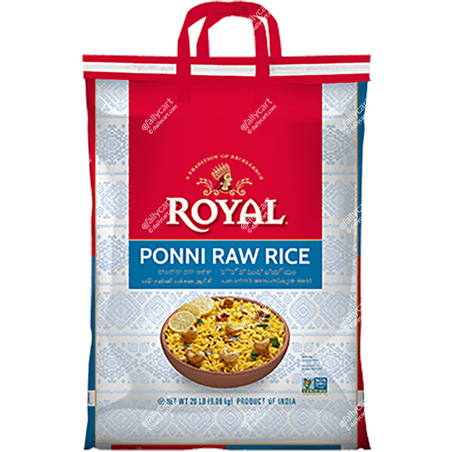 Royal Ponni Raw Rice, 20 lb