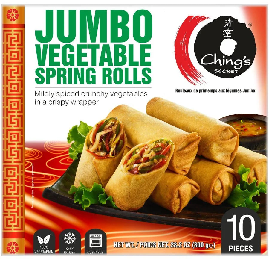 Ching's Jumbo Vegetable Spring Rolls, 10 Pcs, 800 g, (Frozen) (Copy)