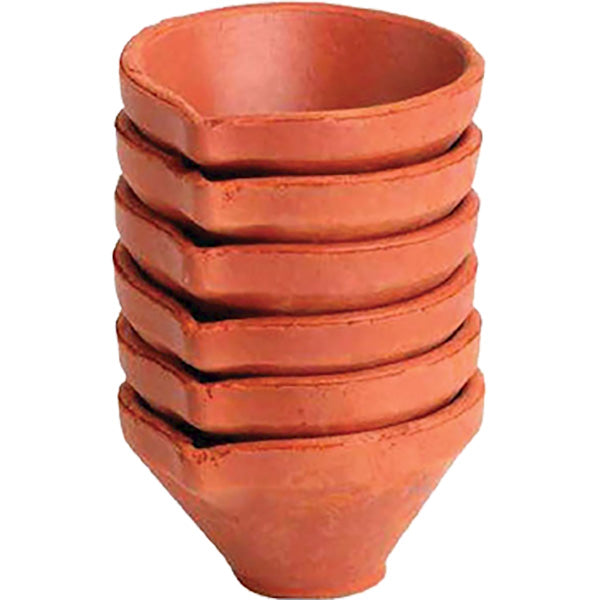 Teracotta Diya, 2" Inch, Pack of 6 Diyas (74369)