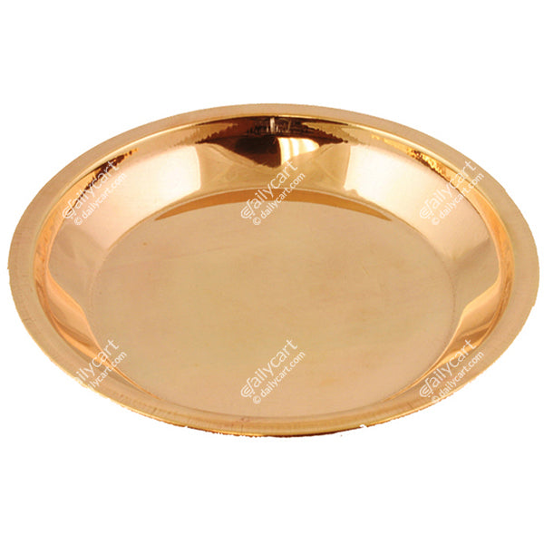 Copper Puja Plate, 7.25" Inch